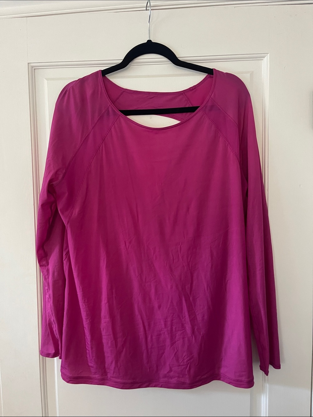 Lululemon Women’s Long-Sleeve Cutout Top in Fuchsia
